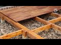 Building Deck - from Merbau Slat Screen Panels from Bunnings