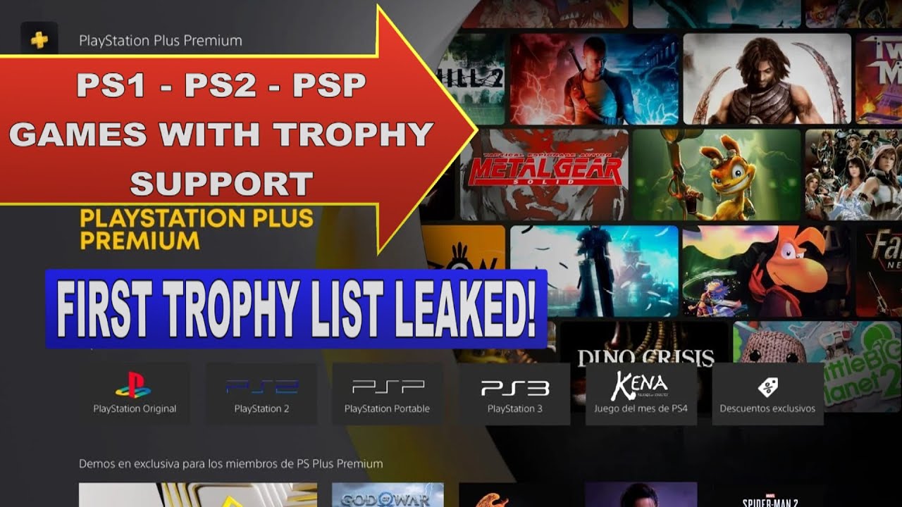 PS Plus Premium PS1, PS2 & PSP Games with Trophy Support - Tekken 1 Trophy  List Leaked! - YouTube