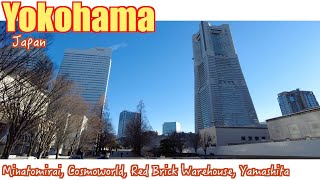 【High-Quality】Day Walk in Yokohama, Japan - Minatomirai, Cosmoworld, Red Brick Warehouse, Yamashita