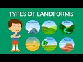 Types of landforms   landforms  for kids