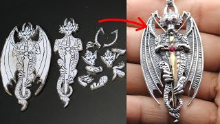 dragon warrior pendant - DIY dragon sword pendant