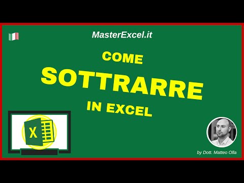 MasterExcel.it - come eseguire la Sottrazione in Excel in una formula | Usa il simbolo: -