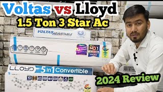 Voltas vs Lloyd 1.5 Ton 3 Star Ac Review 2024 /Which one is best Ac
