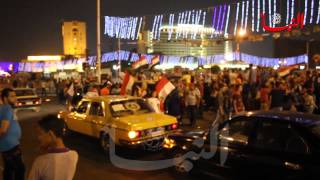 إحتفالات المصريين في «ميدان التحرير» لإفتتاح قناة السويس الجديدة