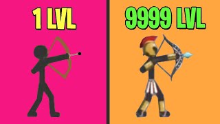 Mr Bow UNLIMITED GOLD HACK! MR BOW MAX LEVEL EVOLUTION! ALL SKINS + WEAPONS UNLOCKED HACK in MR BOW! screenshot 5