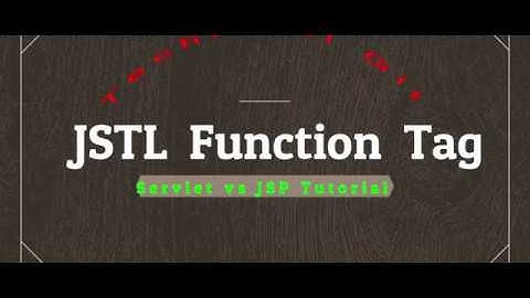 #32 Jstl Function  Tag || JSP Standard Tag Library || Servlet vs JSP Tutorial || J2EE HINDI