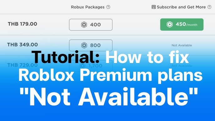 Roblox Premium 2200 purchase option is not showing up - Platform