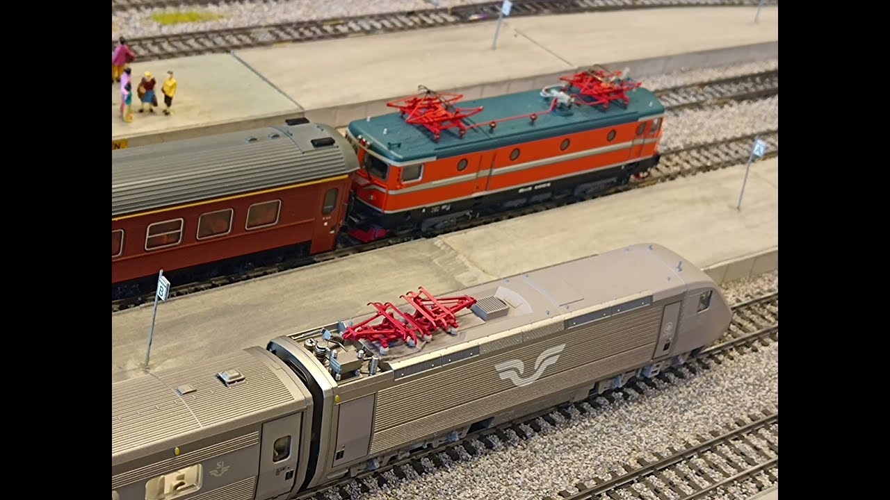 Modelljärnväg i Uppsala Februari 2024