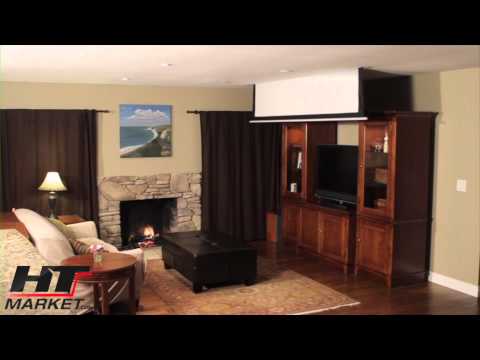 Projector Screen By Elite In Ceiling Electric Home Theater