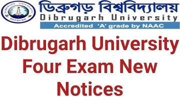 Dibrugarh University Exam Four New Notices || Joy technicals and news