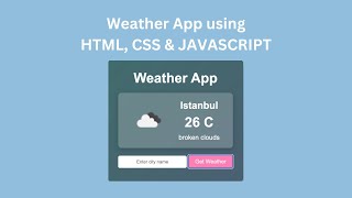 Weather App using HTML, CSS & JAVASCRIPT