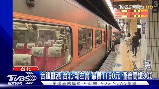 台鐵擬漲「台北-新左營」最貴1190元 僅差高鐵300｜TVBS新聞 @TVBSNEWS01