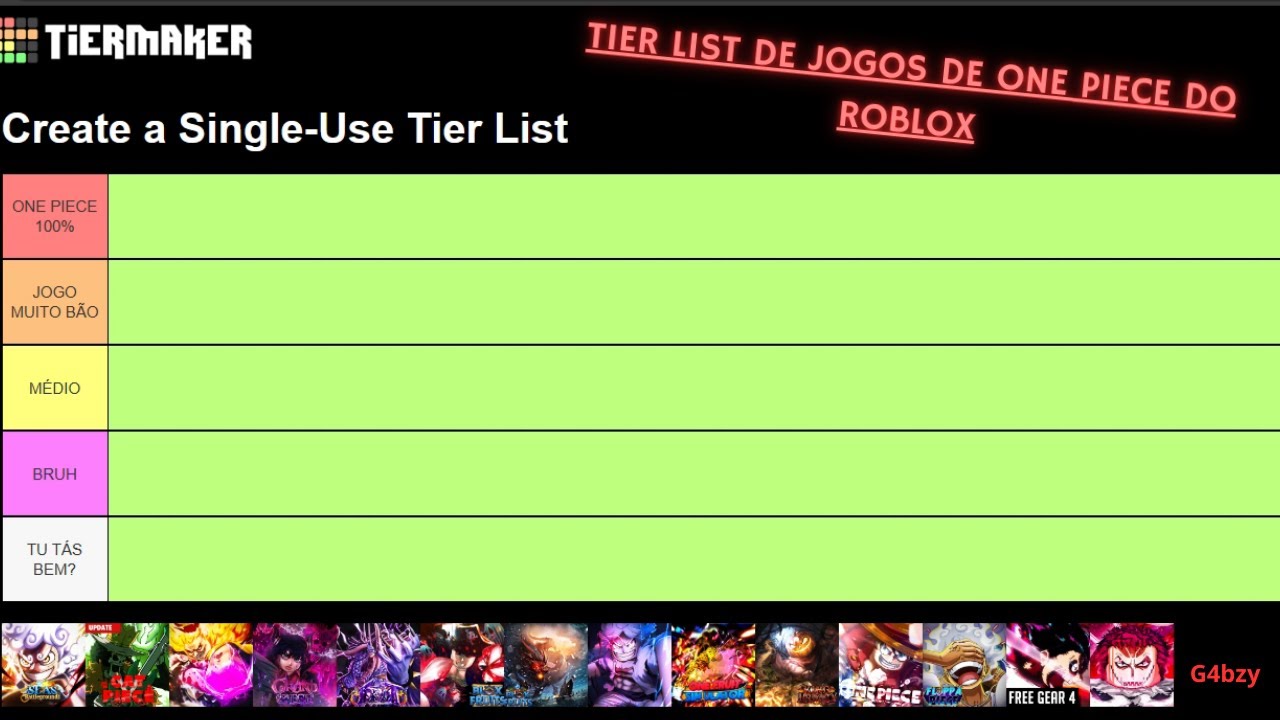 TOP 5 melhores jogos de ONE PIECE no roblox!! *tier list* ‹ Claus › 