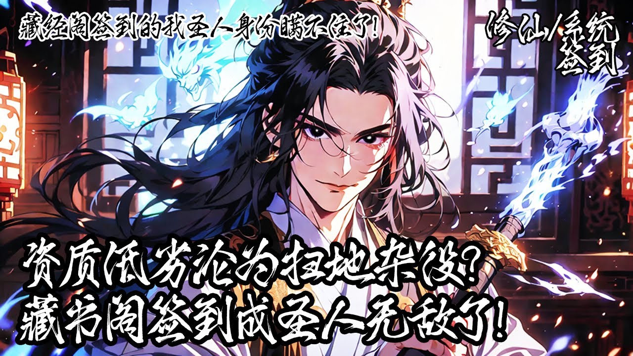 《藏經閣簽到的我聖人身份瞞不住了！》你穿到仙俠世界，因資質低劣淪為藏書閣掃地雜役。本以為長生無望，卻覺醒神級簽到系統。苟在閣中簽到變強，直到邪魔入侵青雲宗時，才見識你實力的可怕。#修仙文 #修仙