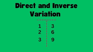 Direct and Inverse variations with T-Tables