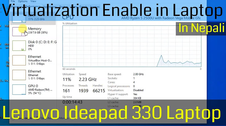 How to enable virtualization in Windows 10 Lenovo IdeaPad 330