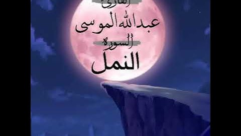 تلاوه جميله من سورة النمل القارئ عبدالله الموسى