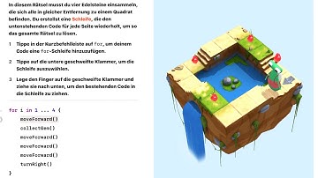 Swift Playgrounds Teil 1 deutsch Eine Schleife für alle Seiten
