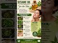 🌿 Sesame Oil & Neem – A Natural Remedy for Healthy Skin ✨ #skincare #reels #shorts