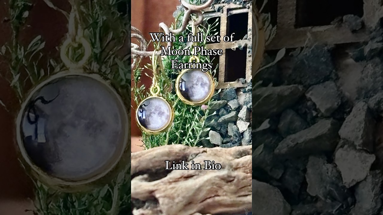 Align-Waxing Gibbous. Grow with each phase. Earrings for every moon phase. 