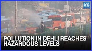 Punjab farmers set crop residue ablaze, as pollution in Delhi reaches hazardous levels