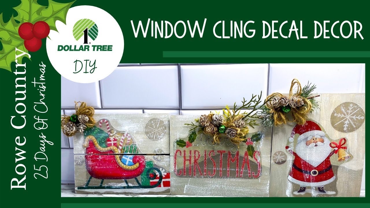 🤯 The HOTTEST NEW Dollar Tree CHRISTMAS DIY Crafts using WINDOW CLINGS
