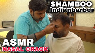 Asmr Head massage ! Skin cracking Adjustment ! Back massage by IndianBarber SHAMBOO #anxiety