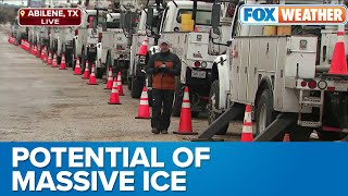 Central Texas Roads, Fields Freeze Amid Ice Storm
