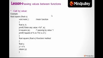 028 Passing value between function - C LANGUAGE