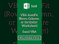 How to Autofit Columns In Excel #excelvba #excel #shorts