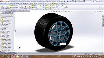 Solidworks tutorial How to create wheel rim (PART-1) ( bugatti veyron ).