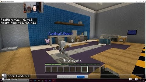 Minecraft EE- Python Walkthrough, Lesson 5- Loops Code the Agent, Activity 1, Task 2