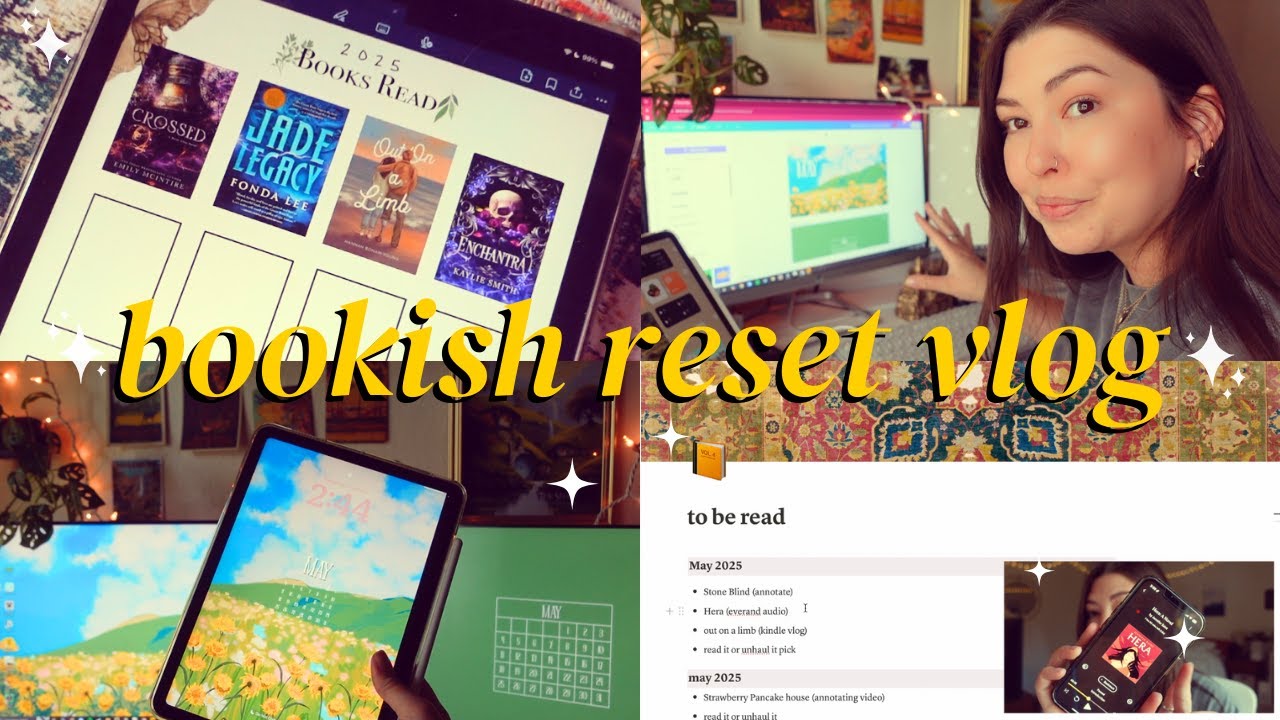 a bookish may reset | tech refresh, ipad book journal, notion updates, may TBR & channel upates!