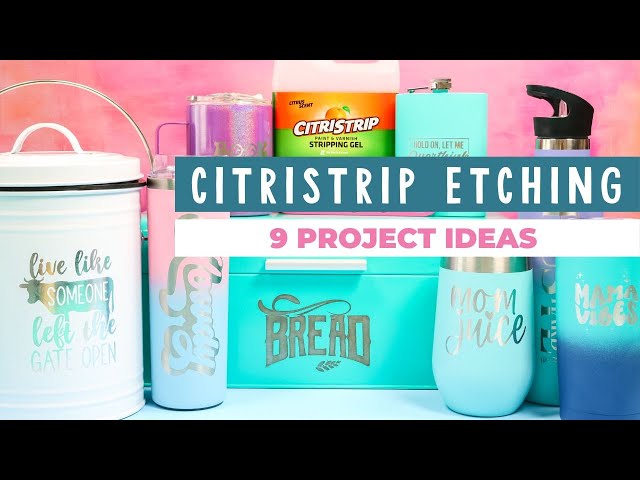 Etching Tumblers with CitriStrip + Tips for Intricate Designs! 