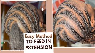 How to Do Feed-In Extensions For Braids / Twists for Beginners (Simple and Easy)