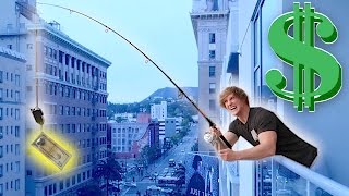 FISHING FOR PEOPLE OFF MY BALCONY! (**Money Bait**)