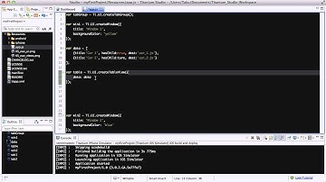 Titanium Mobile - 16. Creating tables