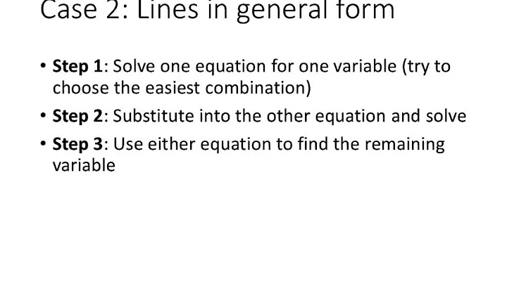 Finding the Intersection of Two Lines