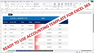 Ready To Use Accounting Template For Excel 365