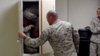 How To Handcuff unruly personnel inside of a wall locker