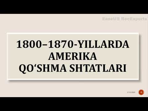 Video: 1823 yilda Amerika qit'alari endi mustamlakachilik uchun ochiq bo'lmasligi kerakligi haqida qanday bayonot?