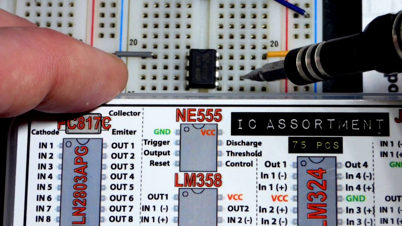 Quick look at 555 NE555 timer flip flop circuit from integrated circuit