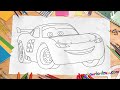 How to draw Lightning Mcqueen - Easy step-by-step drawing lessons for kids