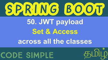 50. Set & Access JWT payload across all the classes | Spring Boot Expert Tutorial Code Simple