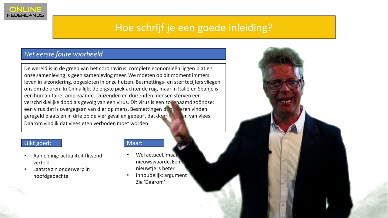 Schrijfvaardigheid (Aflevering 3) - Hoe Schrijf Je Een Goede Inleiding? -  Youtube