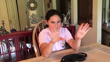 Child Explains Reading Blindfolded