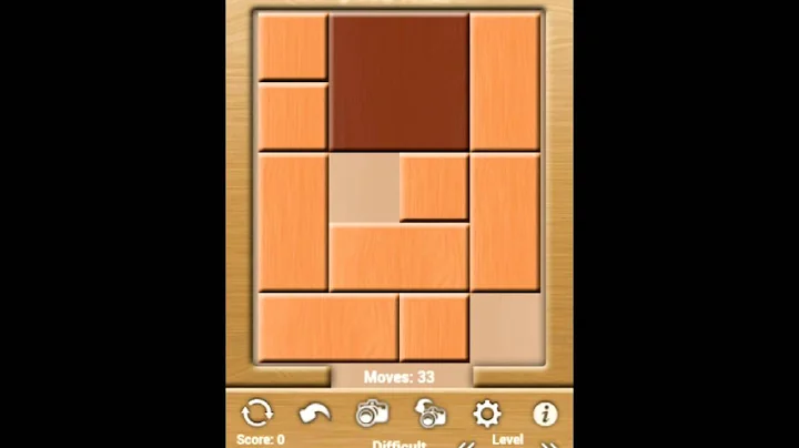 Klotski Difficult Level 67 of 68  - Par solution