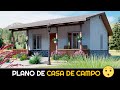 ✅ Plano de Casa ¡GRATIS! Pequeña y Económica #2 Dormitorios