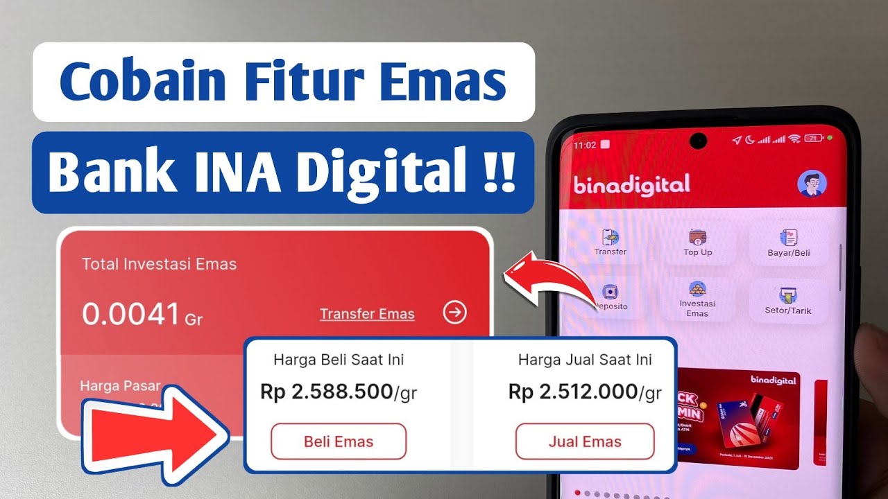 FITUR BARU !! Investasi Emas Di Aplikasi Bank INA Digital