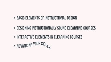 Instructional Design for ELearning Course